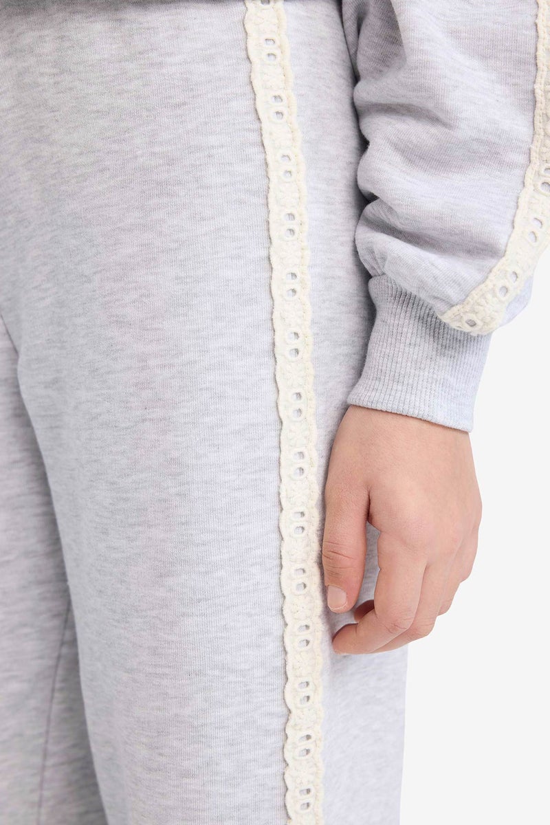 DeFacto Grey Girl Girl Wide Leg Sweatpants Casual - Image 5